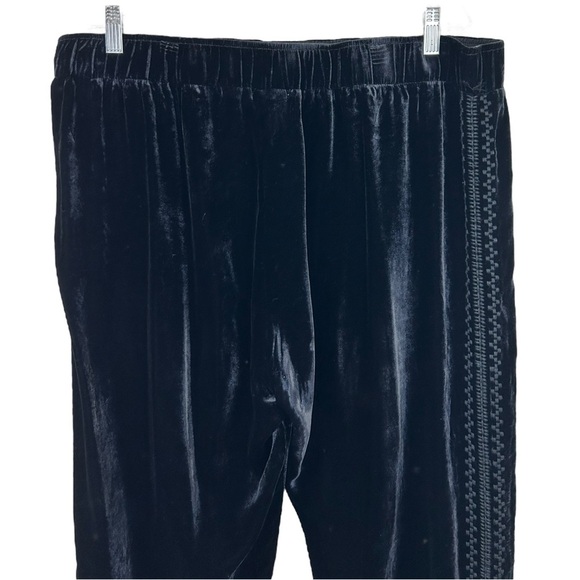 Johnny Was - Women’s Velvet Jogger Pants, Boho, Embroidered - Black, X-Large - Picture 11 of 17